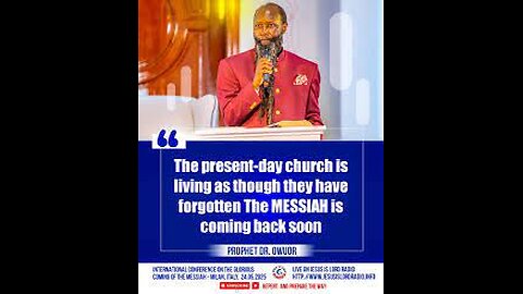 GLOBAL CONFERENCE ON THE COMING OF THE MESSIAH | BORDEAUX - SEPT 27, 2025 | PROPHET DR. OWUOR