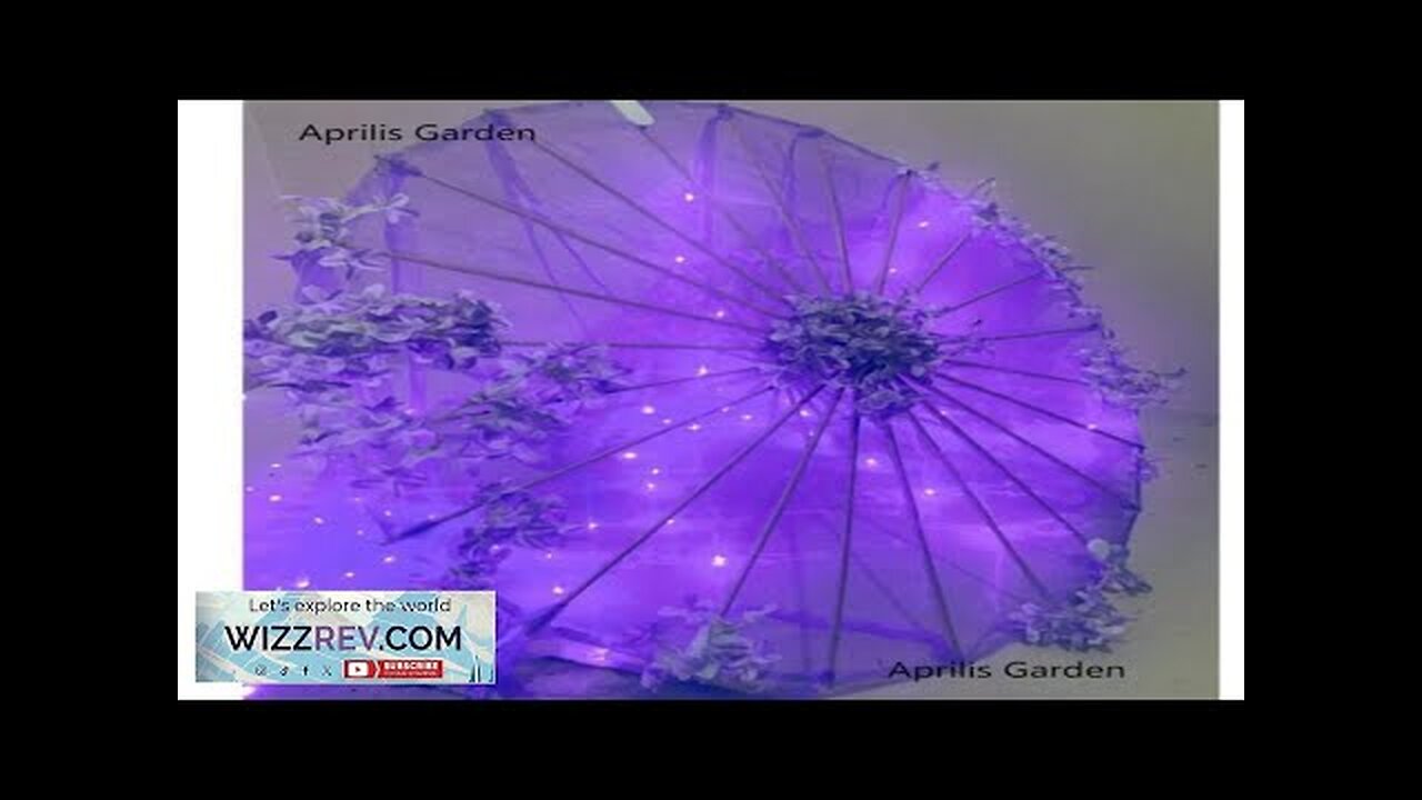 Aprilis Garden Purple LED Yarn Silk Cloth Decorative Umbrella Parasol Princess Lace Review