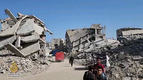 Gaza civil defence team search the rubble for remains of Palestinians killed in Israeli attack