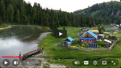 Far From Civilization In Russia. Remote Taiga Village without roads and communication