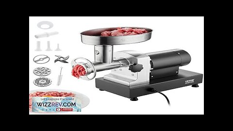 Commercial Electric Meat Grinder 9 Lbs/Min Sausage Stuffer Maker Kitchen Review