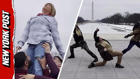 Dancers reenact the ICE shooting of Renee Good and Alex Pretti through performance protest
