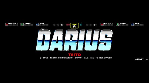 Darius Arcade Game, Taito Corporation 1986, Longplay