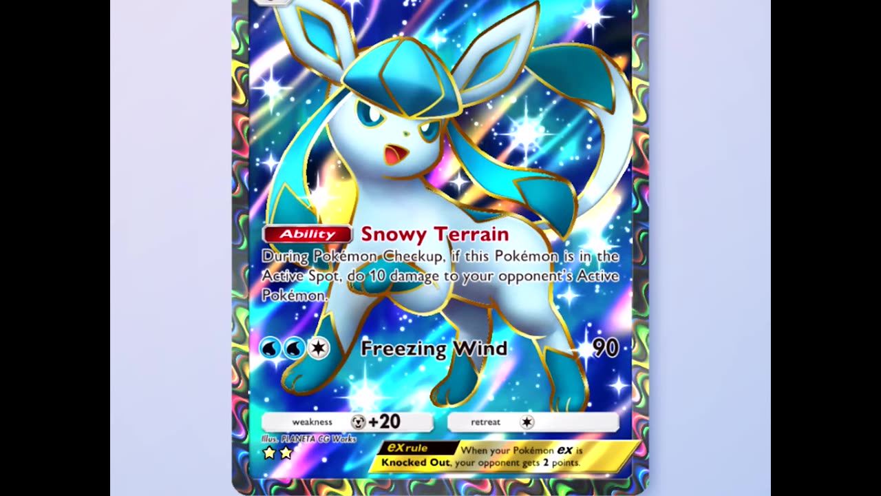 Glaceon Ex Card Preview