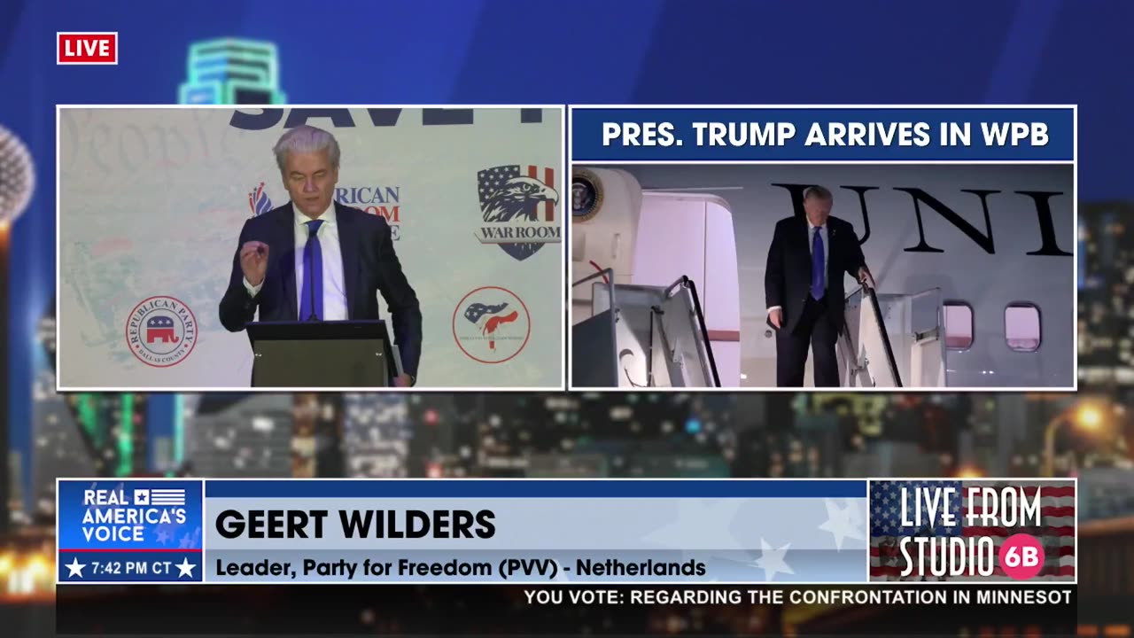 WILDERS PRAISES POTUS