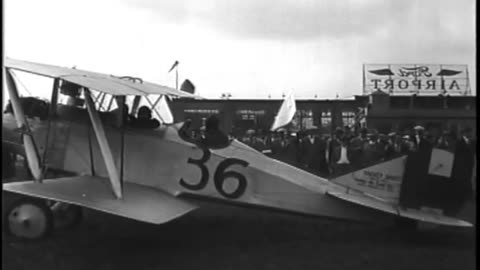 Airplanes at Ford Airport Man Making S... - Airplanes at Ford Airport Man Making Speech - fc-fc-2627