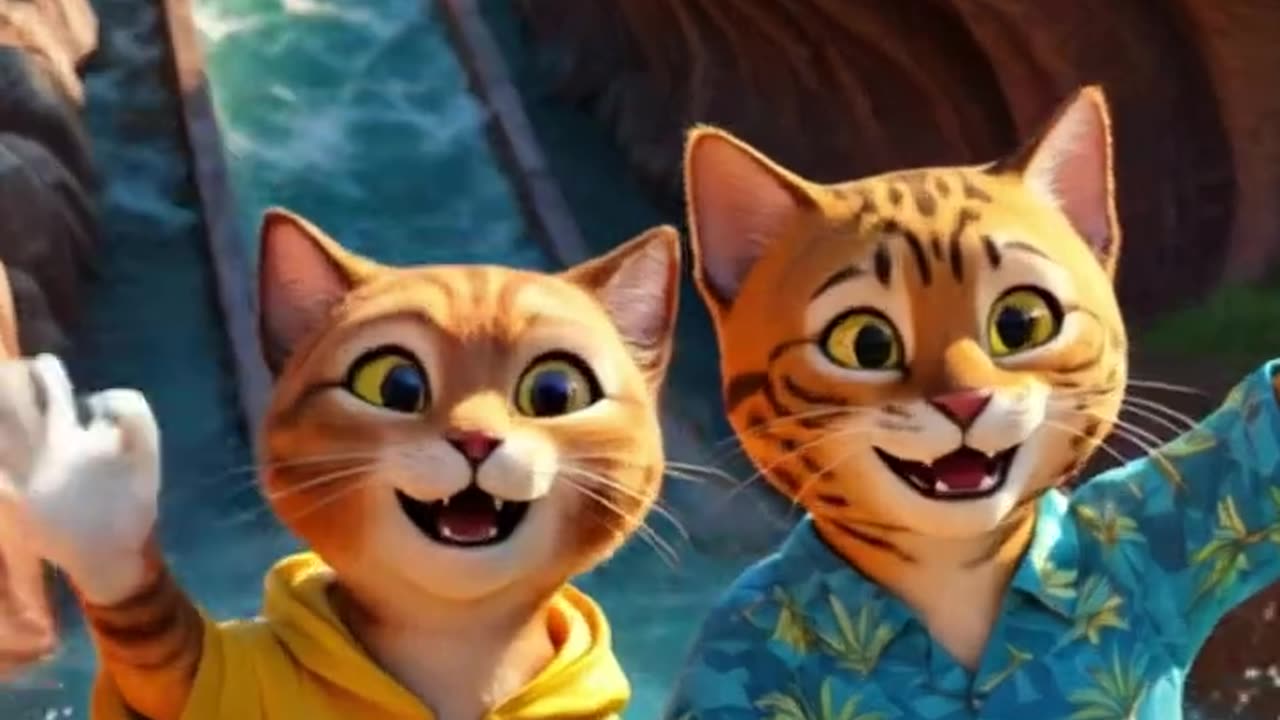 DUCATI & RACER ~ Where are you going to next? 🎢 #animation #cat #funny