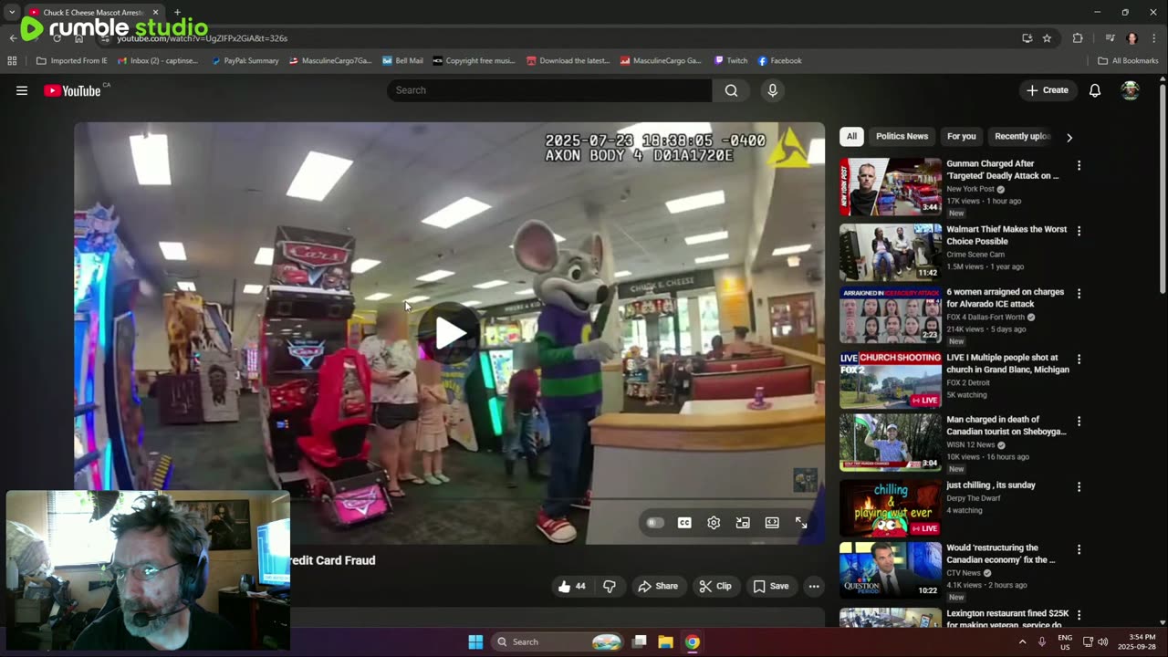 Chuck E Cheese Mascot Arrested