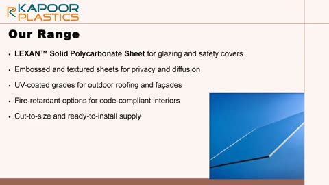 Kapoor Plastics Polycarbonate Sheet Dealers and Suppliers in Delhi