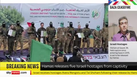 Hamas releases five Israeli hostages as Israel set to free 602 Palestinian prisoners