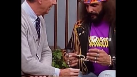 Macho Man accidentally eats the wrong kind of mushrooms in Mr Rogers spagetti