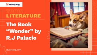 The Book "Wonder" by R.J Palacio - Essay Example