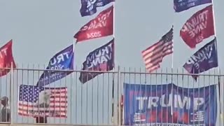 President Donald J. Trump flags were seen in Los Angeles