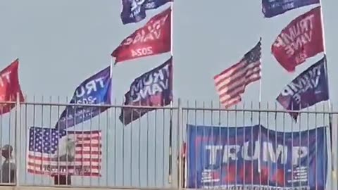 President Donald J. Trump flags were seen in Los Angeles