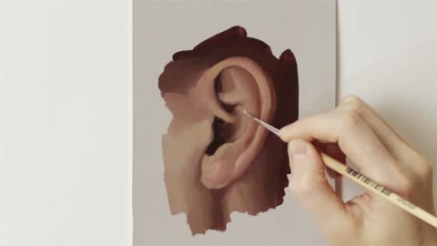 OIL PAINTING DEMONSTRATION #4 __ How To Paint Ears