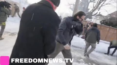 Protesters in Minneapolis after shooting on ICE operation