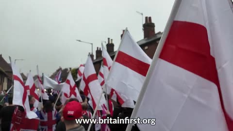 BRITAIN FIRST SUPPORTS LOCAL PROTEST AGAINST A MIGRANT HOTEL IN FAVERSHAM, KENT