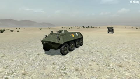 BTR-60 wheeled armored personnel carrier of the North Korean army