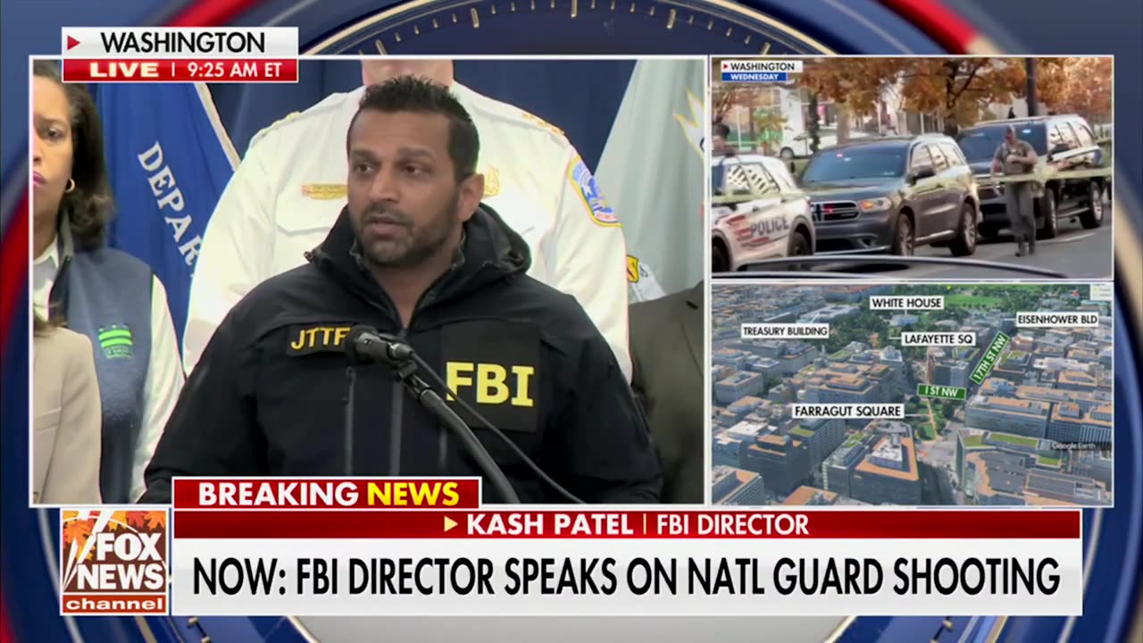 Kash Patel Says FBI Searched DC Shooting Suspect's Home In Washington State