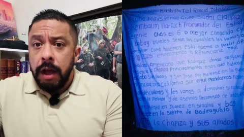 Banner reportedly signed by a faction of the criminal Sinaloa Cartel threatens violence against US