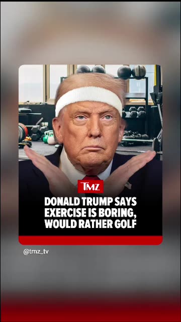 President trump said he doesn't like exercise he like golfing well goodnight for him 1/6/26