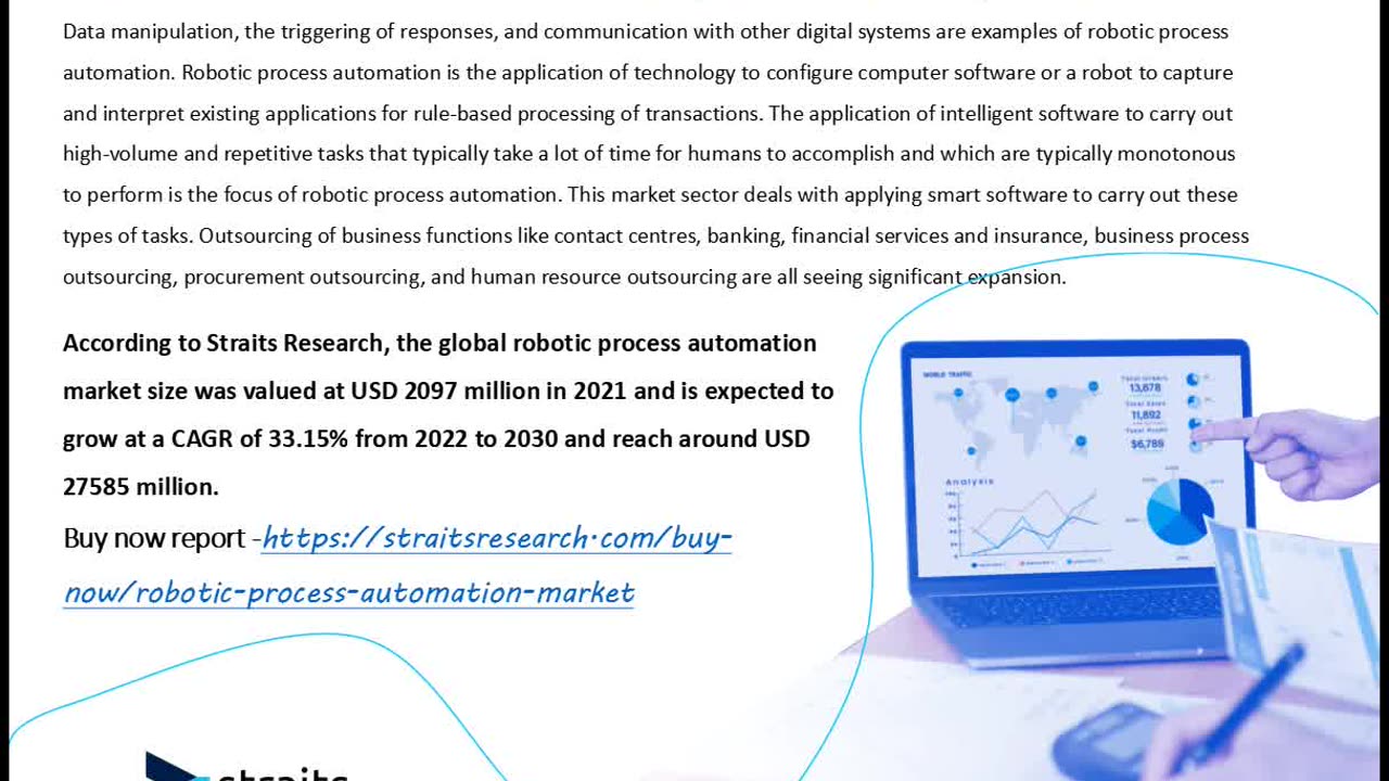 RPA Market Growth to Surge at a CAGR of 33.15% by 2032 | Straits Research