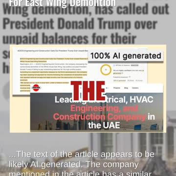 Fact Check: FAKE Story Says Trump Isn't Paying Construction Company For East Wing Demolition