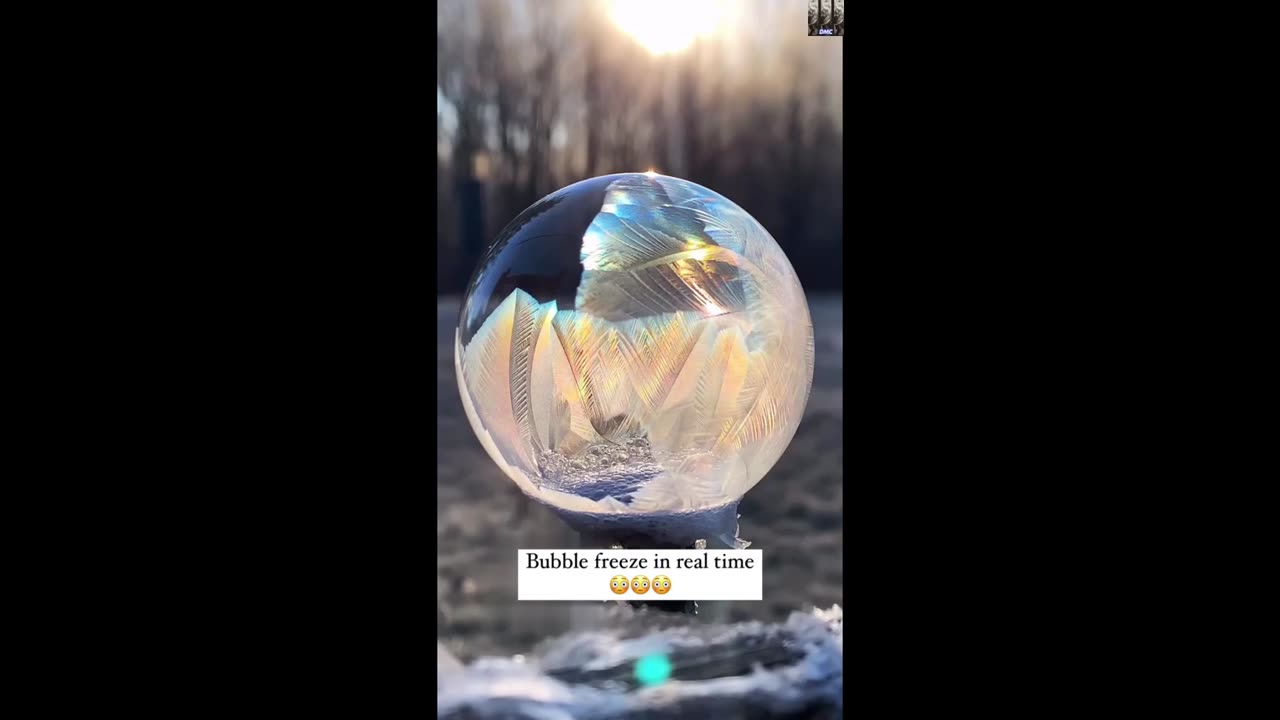 Bubble freezing in real time - WOW 🤯