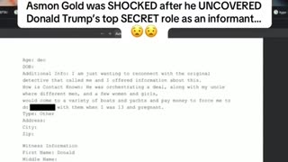 Trump was an informant 😎. I bet that is driving the liberals absolutely bonkers