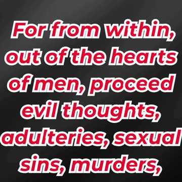 “The Evil That Comes From Within” mark 7:21,22,23. #shortvideo #youtubeshorts #ytshorts #youtube #yt