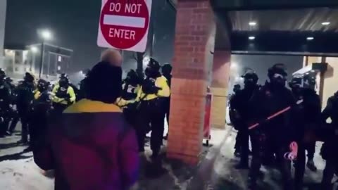 Minnesota State Police arrest agitators for trashing hotel.