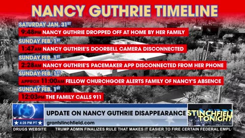 NANCY GUTHRIE TIMELINE