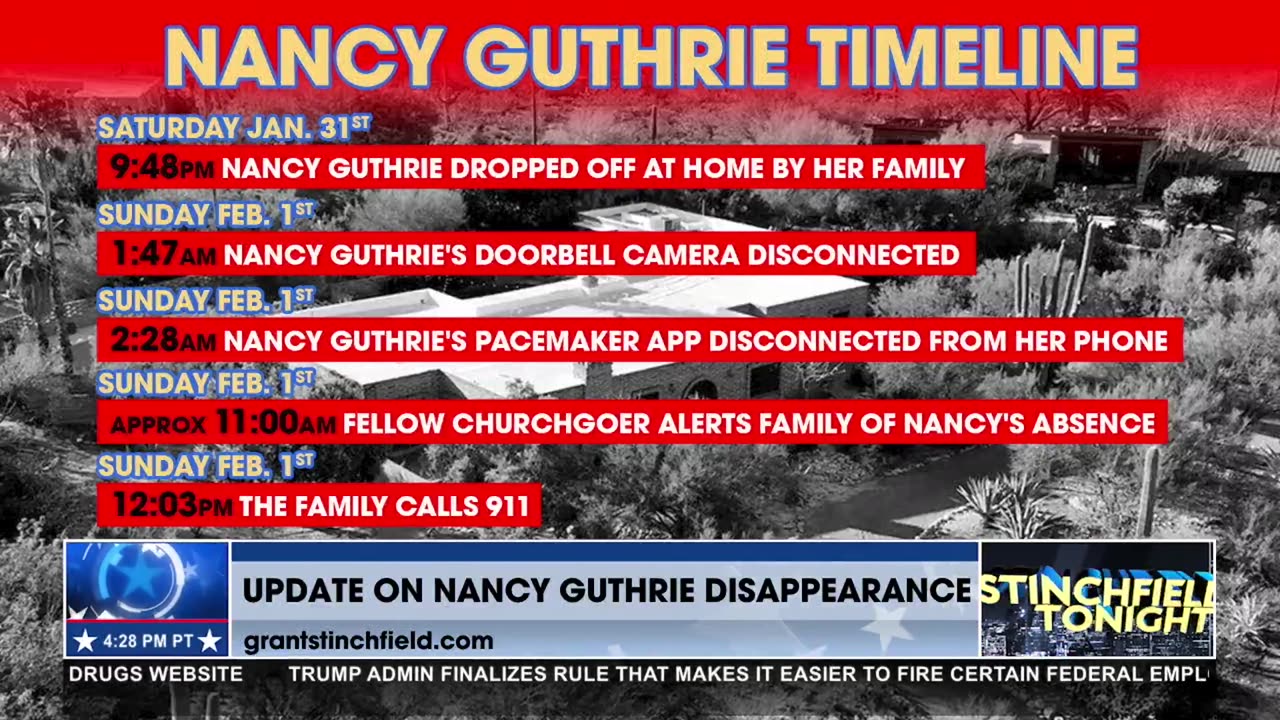 NANCY GUTHRIE TIMELINE
