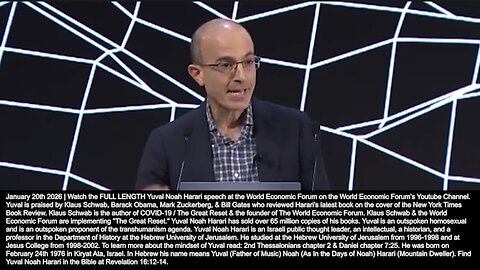 Yuval Noah Harari | "What Happens to a Religion of the Book When the Greatest Expert On the Holy Book Is An AI. Everything Made of Words Will Be Taken Over By AI." - Yuval Noah Harari (January 20th 2026)