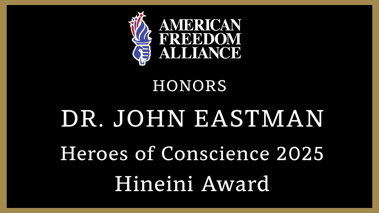 Heroes of Conscience 2025 - Dr John Eastman: Hineini Award