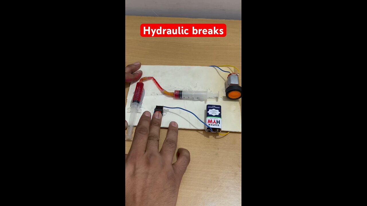 Simple Hydraulic Brakes Working Model | School Science Project