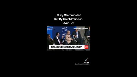 🚨 HOLY CRAP! A Czech politician CALLED OUT Hillary Clinton to her face over her TDS