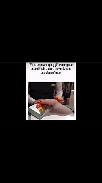 We've been wrapping gifts wrong our entire life. In Japan they only need 1 piece of tape