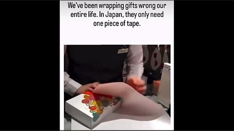 We've been wrapping gifts wrong our entire life. In Japan they only need 1 piece of tape