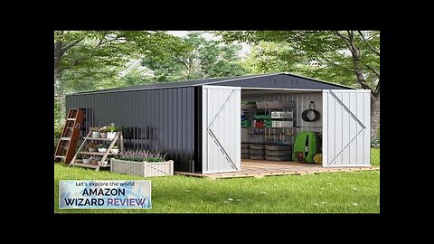 8x12 FT Outdoor Storage Shed Large Metal Tool Sheds with Updated Frame Review