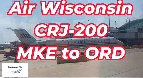 Air Wisconsin l CRJ-200 l MKE to ORD l Traveling with Tom l July 2024