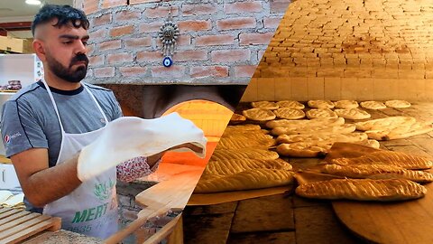 Crazy baker sells 10000 lavash a day! Turkish street food bread recipe! Pita, Lavash and Doner Bread