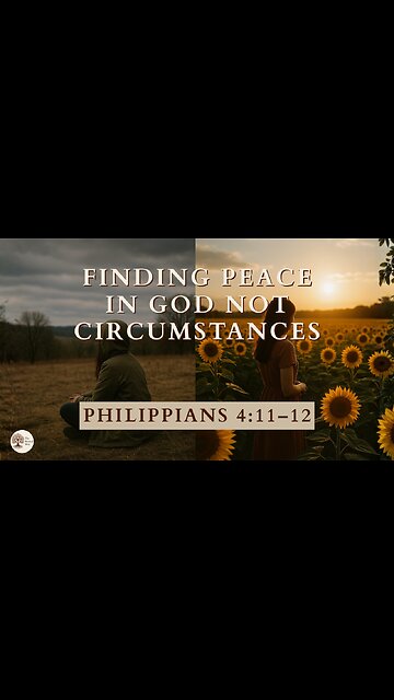 Finding Peace in God Not Circumstances Philippians 4:11–12