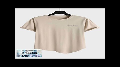 ChArmkpR Mens T-shirts Letter Print Crew Neck Irregular Hem Short Sleeve Tshirts Review