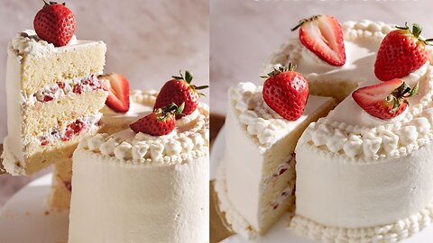 Strawberry Chiffon Cake | Make My Birthday Cake