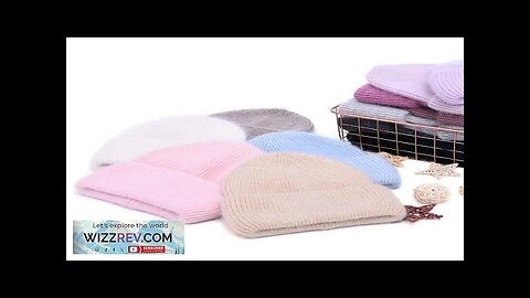 Casual Women's Hat Real Rabbit Fur Beanie Ladies Autumn Winter Cashmere Hats Review