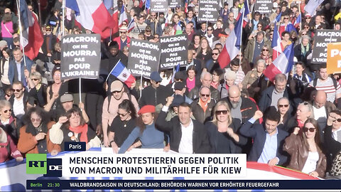 Paris: Proteste gegen Politik von Macron und Militärhilfe für Kiew