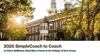 SimpleCoach to Coach with Steve DeMatteo, Head Men's Coach at @tcnjvideo