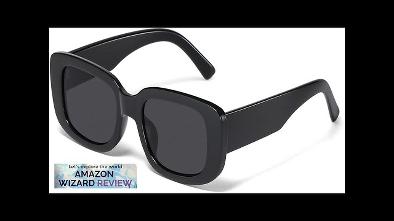 JASPIN Rectangle Sunglasses for Women Men Trendy Y2k Retro 90s Sun Glasses Review