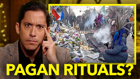 WEIRD: Leftists Perform Pagan Ritual Outside Renee Good Memorial